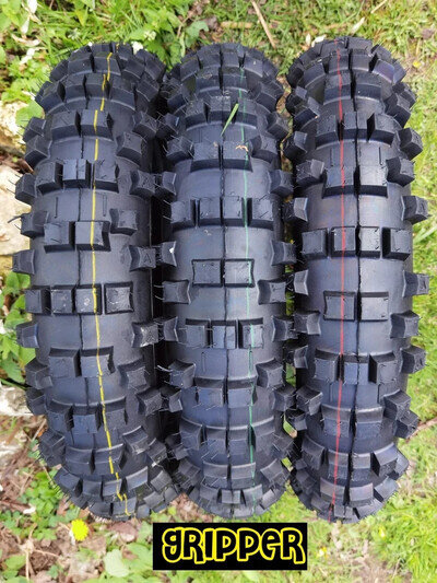 140/80-18 Enduro tyre ROAD LEGAL RED FIRM STRIPE Rear GRIPPER FIM