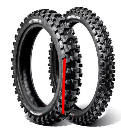 MOTOCROSS TYRE SET PLEWS MATTERLY GP FRONT 80/100-21 /REAR 110/90-19 Mx Motox