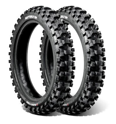 PLEWS Tyres Matterly Motocross racer tyres x1 rear 110/90-19 1x front 80/100-21
