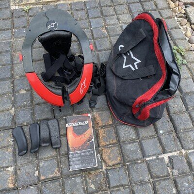Alpinestars Carbon Motocross OffRoad Race Neck Brace Red Adult Medium With Bag