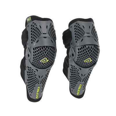 ACERBIS K035 HINGED KNEE GUARDS BRACES WITH UNDERSLEEVE GREY MOTOCROSS MX ENDURO