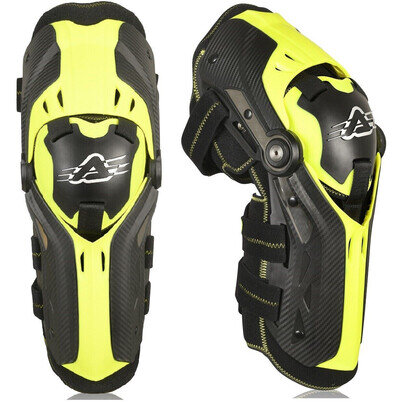 ACERBIS GORILLA HINGED KNEE GUARDS YELLOW SHIN MOTOCROSS MX ENDURO CHEAP BRACE
