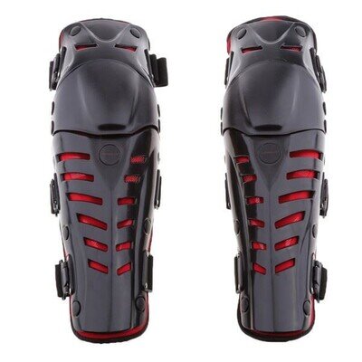 Adults Motorcycle Motocross Knee Shin Guards Pads Brace Protector Gear Red
