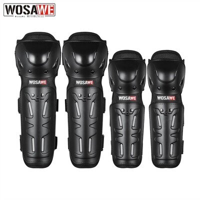 WOSAWE Motorcycle Knee Pads Elbow Brace Protective Motocross Racing Shin Guards