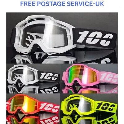 100% STRATA 2 MOTOCROSS MX GOGGLES enduro bike 100 PERCENT MIRROR - CLEAR
