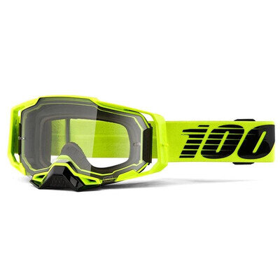 100% Armega Nuclear Citrus Clear Lens Off-Road Motorcycle Motocross MX Goggles