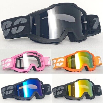100% STRATA 2 MOTOCROSS MX GOGGLES enduro bike 100 PERCENT MIRROR / CLEAR