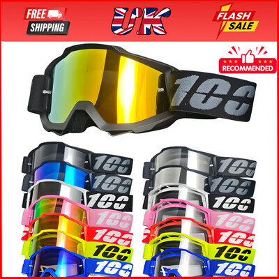 Motocross MX Goggles Mirror Clear Lens Dirt Bike ATV Off Road Riding Goggles UK