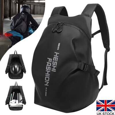 Large Motorcycle Backpack Waterproof Motorcycle Rucksack Motorbike Helmet Bag UK