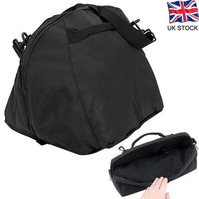 Motorcycle Helmet Carry Bag Soft Velvet Lining Waterproof Helmet Storage Black