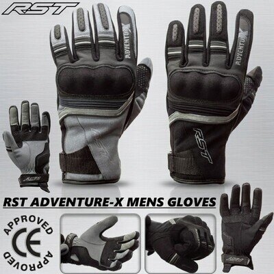 RST Adventure-X CE Mens Gloves Motorcycle Rider Sports Leather Motorbike Glove