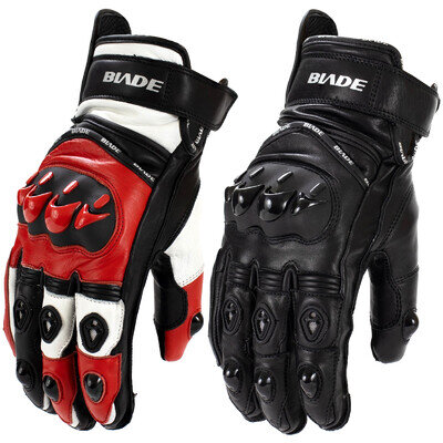 Blade Motorcycle Gloves Leather Summer Motorbike Sports Riding Men Women Short