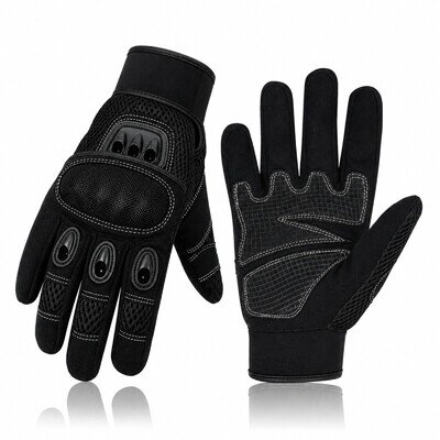 Motorbike Gloves Knuckle Protection Vented Mesh Summer Riding Biker Sport Hard