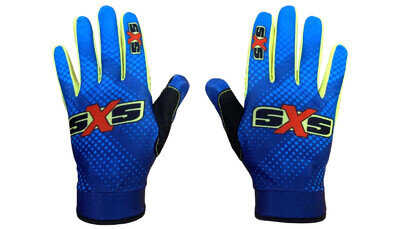 SXS Motorcycle Trials Bike Blue Gloves "New On The Market" Size Large FREE P&P