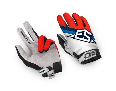 S3 RACING COLLECTION TRIALS GLOVES RED WHITE BLUE