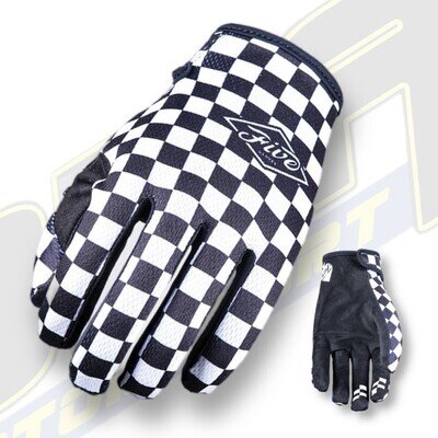 FIVE MXF4 Chequered Flag Trials Trial MX Motocross MTB Bike Riding Gloves - NEW