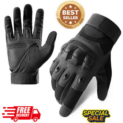 Motorbike Motorcycle Leather Gloves Waterproof Knuckle Thermal Protection winter
