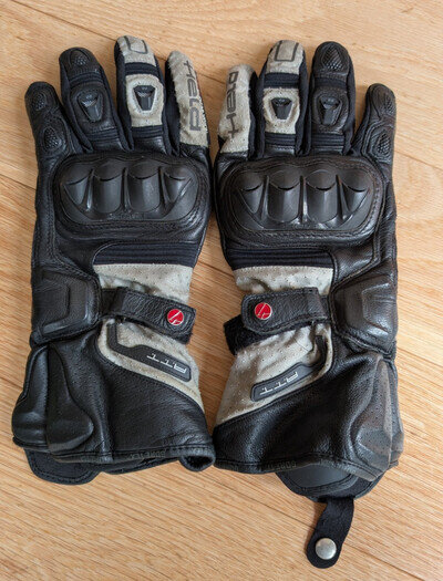 Held Air N Dry II Gore-Tex Leather Motorcycle Gloves - Black / Grey, Size L