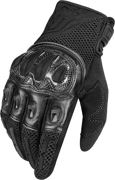 INBIKE Motorcycle Gloves Waterproof Carbon Knuckle Protection Breathable Black M