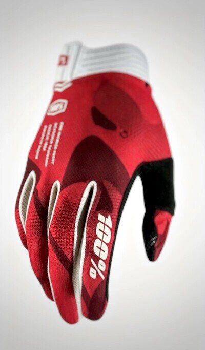 100% Riding Gloves Enduro Motocross Bike Outdoor Riding Size L Red