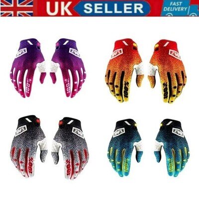100% Cycling Gloves Full Fingers Cycle Bike Bicycle Motocross Motorcycle MTB
