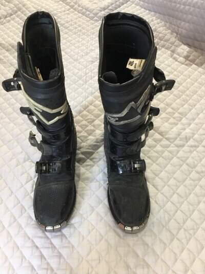 ALPINESTARS Black Tech 3 Motorcross Boots Size Uk 11.5/EU 47