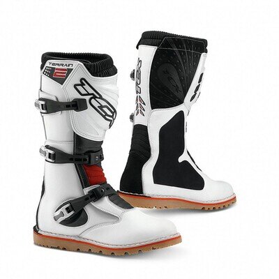 TCX TERRAIN 2 OFF ROAD MOTORCYCLE QUAD GREEN LANING TRIALS BOOTS WHITE