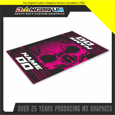 Bike Mat CUSTOM MX MOTOCROSS ENDURO PIT BIKE FLOOR GARAGE ADD NAME & NUMBER