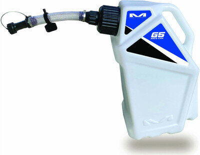 MATRIX G5 UTILITY PETROL FUEL CAN JUG WHITE BLUE MOTOCROSS MX 5 GALLON ENDURO