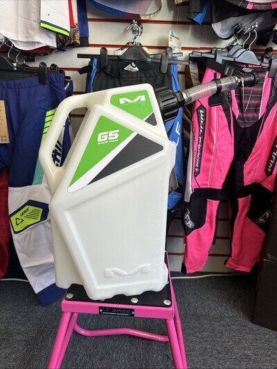 MATRIX G5 UTILITY PETROL FUEL CAN JUG WHITE BLACK MOTOCROSS MX 5 GALLON ENDURO