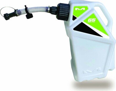 MATRIX G5 UTILITY PETROL FUEL CAN JUG WHITE GREEN MOTOCROSS MX 5 GALLON ENDURO