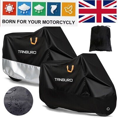 M-XXXL Heavy Duty Motorbike Motorcycle Cover Waterproof Rain Dust UV Protector