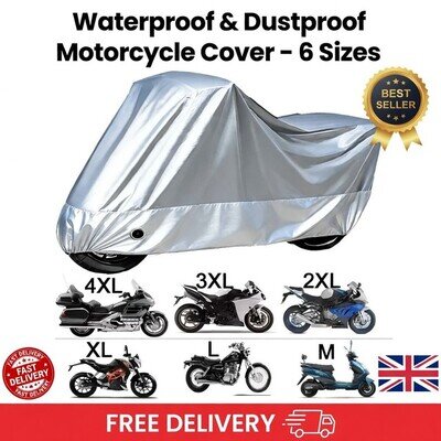 Waterproof Motorcycle Cover Bike Scooter Rain UV Dust Outdoor Protection S-XL