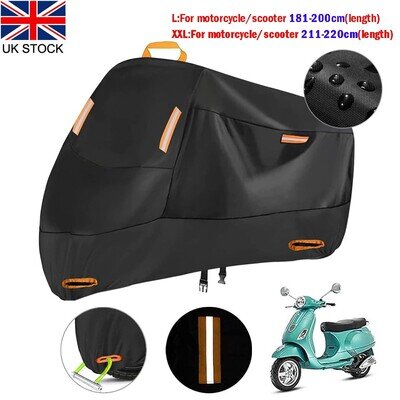 Heavy Duty Waterproof Motorbike Motorcycle Cover Outdoor Rain Dust UV Protector