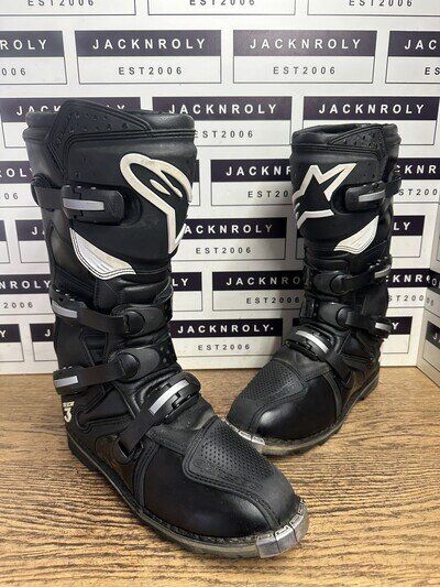 Alpinestars Tech 3 Enduro Motocross MX Boots Black Size UK 13 - US 14 - EU 49.5