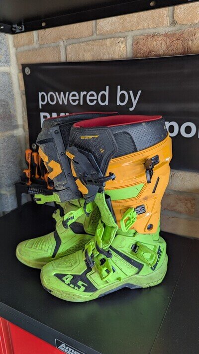Leatt 4.5 Mx Motocross Enduro Boots Off Road Citrus Size Eu 42 Nice Condition