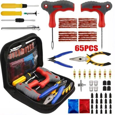 TYRE PUNCTURE REPAIR TOOL KIT MOTORCYCLE CAR VAN EMERGENCY TUBELESS TIRE PLUG UK