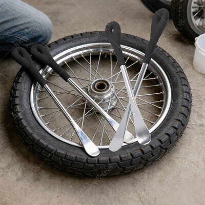 4PCS Tyre Levers Spoon Set Heavy Duty Car Bike Motorcycle Tire Changing Tool Kit