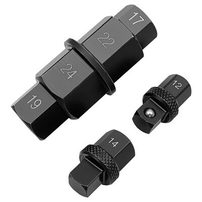 Motorcycle Front Rear Wheel Hex Removal Tire Install Tool 17mm, 19mm, 22mm, 24mm