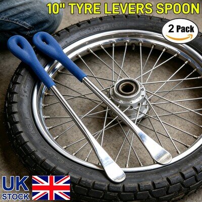 2x Heavy Duty Car Motorcycle Tire Lever Spoon Tyre Wheel Changing Repair Tool UK