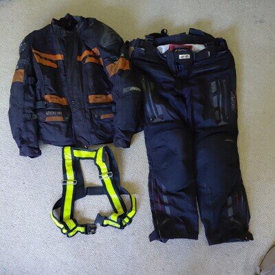 RST Pro Series Adventure Jacket & Trousers 3XL Black with Orange Flash