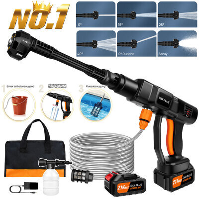 Cordless Car Bike Floor Pressure Washer - Portable Jet Wash Bicycle Cleaning Kit