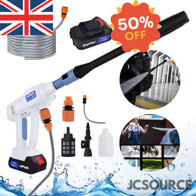Cordless Pressure Washer Portable Jet Washer 6-in-1 Nozzle Car Bike