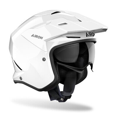 Airoh Kombakt Trials Motorcycle Helmet White Gloss