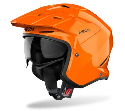 AIROH KOMBAKT TRIALS BIKE OPEN FACE HELMET GREAT QUALITY GLOSS ORANGE ALL SIZES