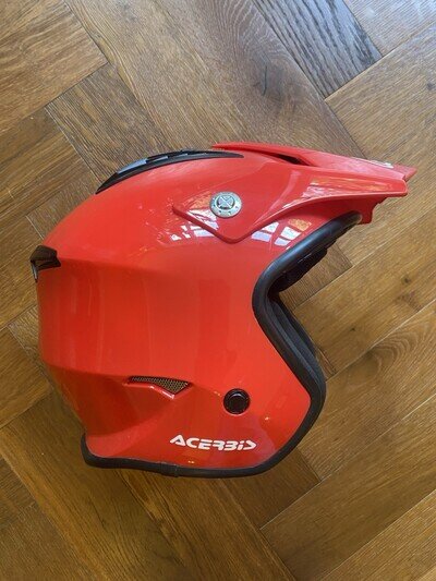 Acerbis Jet Aria Trials Motorcycle Helmet Size Small Red Black Used