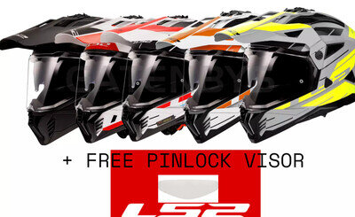 NEW LS2 MX702 MOTORCYCLE HELMET ADVENTURE ENDURO SUPERMOTO DUAL SPORT PIONEER II