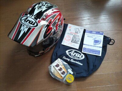 Arai TX Motard Motorcycle Helmet Off Road Supermoto White Blue Red Japan L