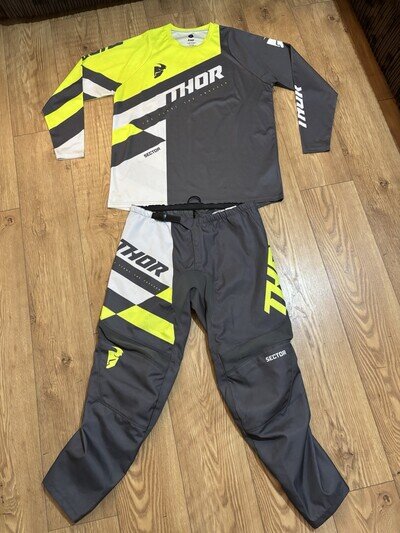 THOR Adult Motocross MX Motor Cross Kit Pants Jersey - 36”- XL
