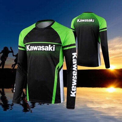New Kawasaki Motocross Mx Enduro Jerseys Long Sleeved T-Shirt